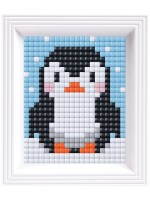 Креативен комплект с рамка и пиксели Pixelhobby - XL, Пингвинче