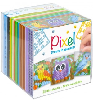 Креативен куб с пиксели Pixelhobby - Pixel Classic, Птици