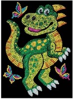 Творчески комплект KSG Crafts Sequin Art - Изкуство с пайети, Динозавър Творчески комплект KSG Crafts Sequin Art - Изкуство с пайети, Динозавър