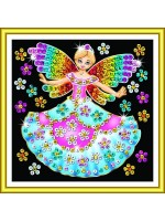Творчески комплект KSG Crafts Sequin Art - Изкуство с пайети за 60 минути, Фея
