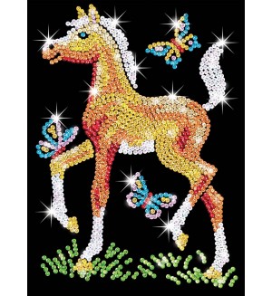 Творчески комплект KSG Crafts Sequin Art - Изкуство с пайети, Конче