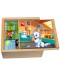  Кубчета Rs Toys - Пъзел от дърво с 6 картини в дървена кутия
