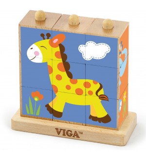 Кубчета Viga - Диви животни, 9 броя