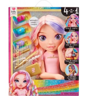 Кукла 4 в1 MGA Entertainment Rainbow High - Глава за стилизиране, 33 cm