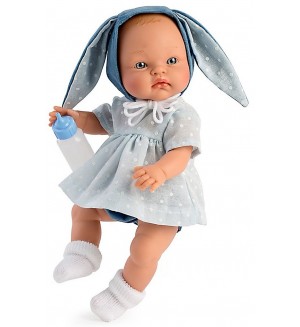 Кукла Asi - Бебе Алекс, с шапка на зайче, 36 cm
