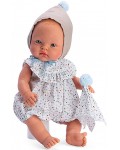 Кукла Asi - Бебе Алекс, с цветно боди и шапка с помпон, 36 cm