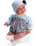 Кукла Asi Dolls - Бебе Лея, със синя шапка с помпон и панталонки, 46 cm