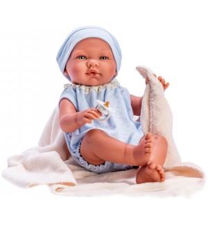 Кукла Asi Dolls - Бебе Пабло, със синьо боди, 43 cm Кукла Asi Dolls - Бебе Пабло, със синьо боди, 43 cm