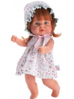 Кукла Asi Dolls Bombonchin - Бебе Чикита, с шапка и  рокля на цветя, 20 cm