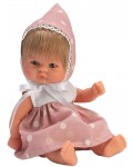 Кукла Asi Dolls Bomboncin - Бебе Чикита, с розова рокля на цветя и шапка, 20 cm