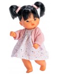 Кукла Asi Dolls - Чени, с рокля на цветя и розова жилетка, 20 cm