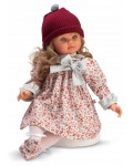 Кукла Asi Dolls - Пепа, с флорална рокля и шапка, 57 cm