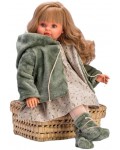 Кукла Asi Dolls - Пепа, със зелено палто и рокля на цветя, 57 cm