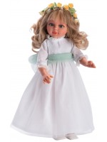 Кукла Asi Dolls - Сабрина, с официална рокля и зелен колан, 40 cm