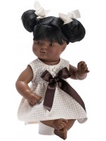 Кукла Asi Dolls - Сами, с рокля и кафява панделка, 36 cm