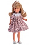 Кукла Asi Dolls - Силия, с рокля на винени цветя, 30 cm