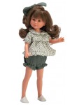 Кукла Asi Dolls - Силия, със зелени къси панталонки и блуза, 30 cm