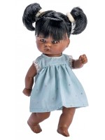 Кукла Asi Dolls - Томи, със светлосиня рокля на цветя, 20 cm