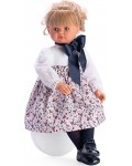Кукла Asi Dolls - Пепа, с бяла бродирана риза и синя панделка, 57 cm