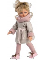Кукла Asi - Сабрина, с късо палто и розов шал, 40 cm