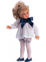 Кукла Asi - Сабрина, с цветни къси панталони и бяла блуза, 40 cm Кукла Asi - Сабрина, с цветни къси панталони и бяла блуза, 40 cm