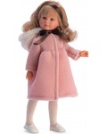 Кукла Asi - Силия, с вълнено розово палто с качулка, 30 cm