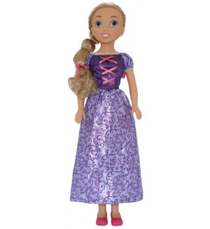 Кукла Bambolina - My lovely doll, с лилава рокля, 80 cm