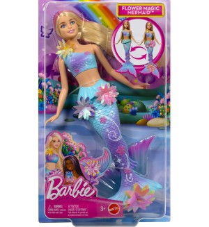 Кукла Barbie - Barbie Flower Magic Mermaid, с руса коса