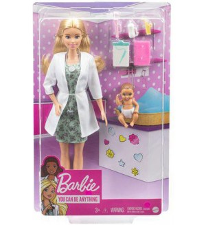 Кукла Barbie Careers - Барби педиатър, с аксесоари