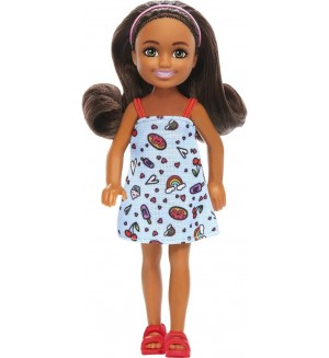 Кукла Barbie Chelsea - Със синя рокля и червени сандали