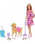 Кукла Barbie Family & Friends  - Барби с кученце, 29 cm
