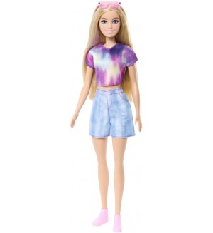 Кукла Barbie Mysteries Beach Detectives - С дънкови панталонки и цветна тениска