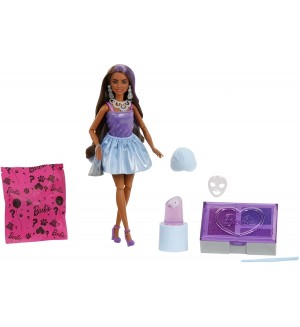 Кукла Barbie Party Unboxed - Подготовка за парти, с аксесоари, лилава