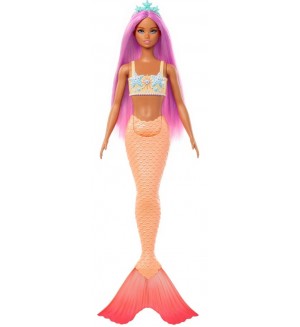 Кукла Barbie - Русалка с розова коса и синя корона