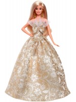 Кукла Barbie Signature - 2025 Holiday, със златиста рокля