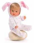 Кукла-бебе Asi Dolls - Чикита, с пижамка със пухкави ушички, 20 cm