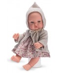 Кукла бебе Asi Dolls - Горди, с флорална рокля и жилетка, 28 cm