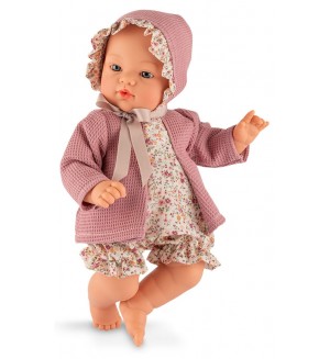 Кукла-бебе Asi Dolls - Коке, с нежен комплект в ягодово розово, 36 cm