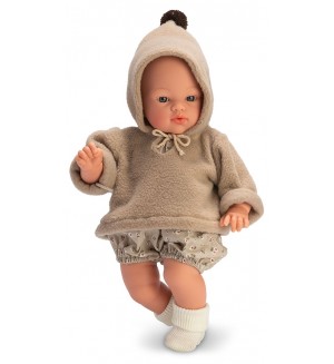 Кукла-бебе Asi Dolls -  Коке, със суитшърт и спортен комплект, 36 cm