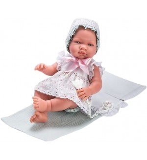 Кукла-бебе Asi Dolls - Мария, с рокля, одеяло и възглавничка, 43 cm