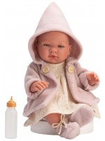 Кукла-бебе Asi Dolls - Мария, с розово палто, 43 cm