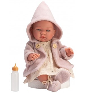 Кукла-бебе Asi Dolls - Мария, с розово палто, 43 cm