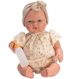 Кукла-бебе Asi Dolls - Оли, с боди на цветя, 30 cm