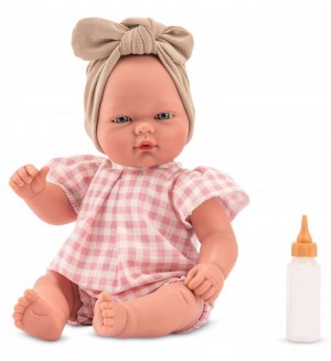 Кукла-бебе Asi Dolls - Оли, с нежен розов тоалет, 30 cm