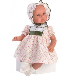 Кукла-бебе Asi - Лея, с рокля на цветя, 46 cm