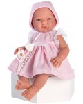 Кукла-бебе Asi - Мария, с розова рокля на бели точки, 43 cm