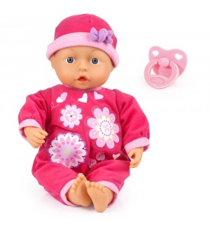 Кукла-бебе Bayer - Моите първи думи, 33 cm, на български
