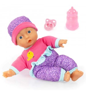 Кукла-бебе Bayer My First Baby - С меко тяло и леопардова шапка, 28 cm