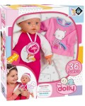 Кукла-бебе Loko Toys - My Dolly, с дрешки и 36 звука, 37 cm
