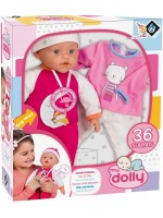 Кукла-бебе Loko Toys - My Dolly, с дрешки и 36 звука, 37 cm